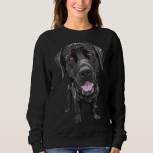 Curious Black Lab Puppy Sweatshirt