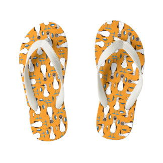 Curious Blue-footed bird Kid's Jandals
