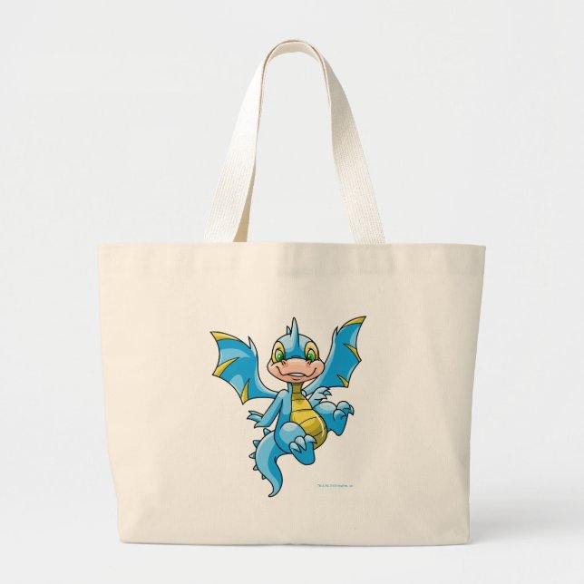 Curious blue Scorchio Large Tote Bag (Front)