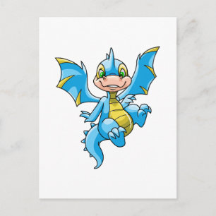 Curious blue Scorchio Postcard