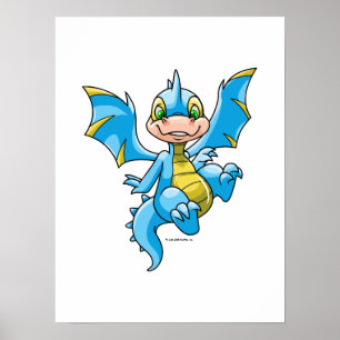 Curious blue Scorchio Poster