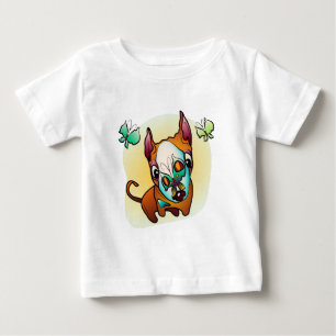 Curious BullTerrier Dog Baby T-Shirt