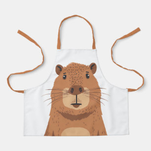 Curious Capybara Portrait Apron