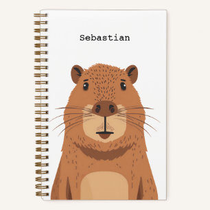 Curious Capybara Portrait Notebook