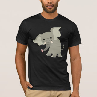 Curious Cartoon Elephant T-Shirt