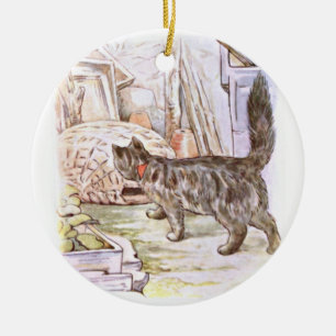 Curious Cat Artwork Ceramic Tree Decoration