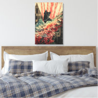 Curious Cat - Vintage Abstract Art