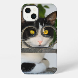 Curious Cat with Spectacles Frame a Funny Photo - iPhone 13 Case