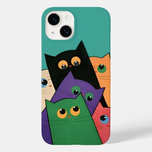 Curious Cats Case-Mate iPhone Case (Back)
