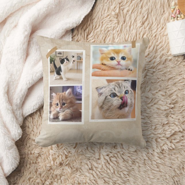 Curious Cats Collage Cushion (Blanket)