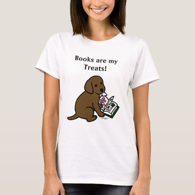 Curious Chocolate Labrador Puppy T-Shirt (Front)
