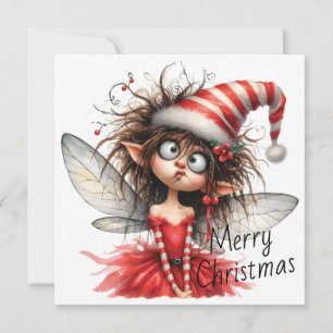Curious Christmas Fairy – Holiday Card
