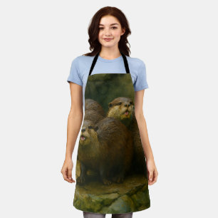 Curious Company – Otter Family on the Rocks Apron