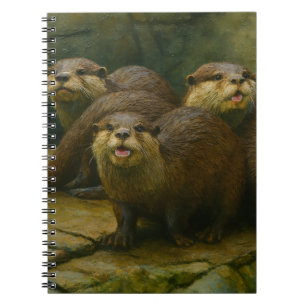 Curious Company – Otter Family on the Rocks Notebook