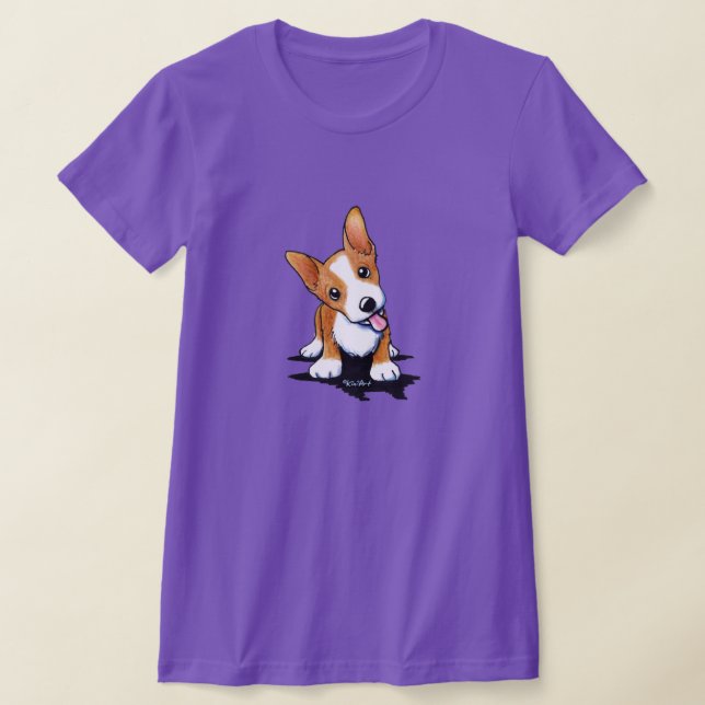 Curious Corgi Puppy T-Shirt (Laydown)
