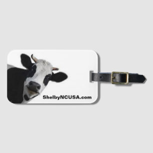 Curious Cow Luggage Tag
