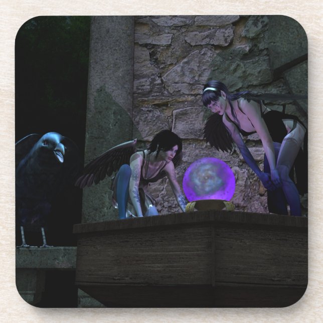 Curious Crow Faeries Coaster (Front)