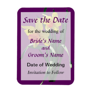 Curious Daffodils Guard Save the Date Magnet
