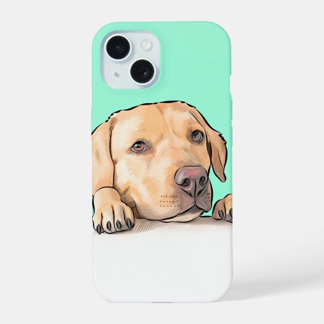 Curious Dog iPhone 15 Case (Back)