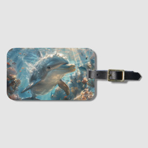 Curious Dolphin Luggage Tag