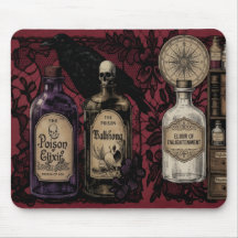 Curious Elixirs And Raven Mousepad