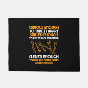 Curious Enough To Take It Apart Car Auto Garage Me Doormat