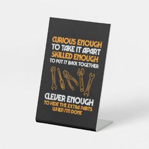 Curious Enough To Take It Apart Car Auto Garage Me Pedestal Sign