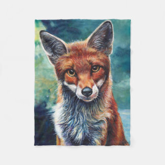 Curious Fox Fleece Blanket