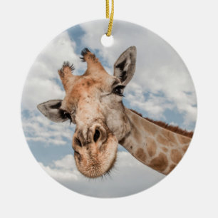 Curious Giraffe Ceramic Tree Decoration