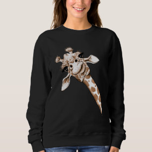 Curious Giraffe Funny Zoo Animal Costume Gift Sweatshirt