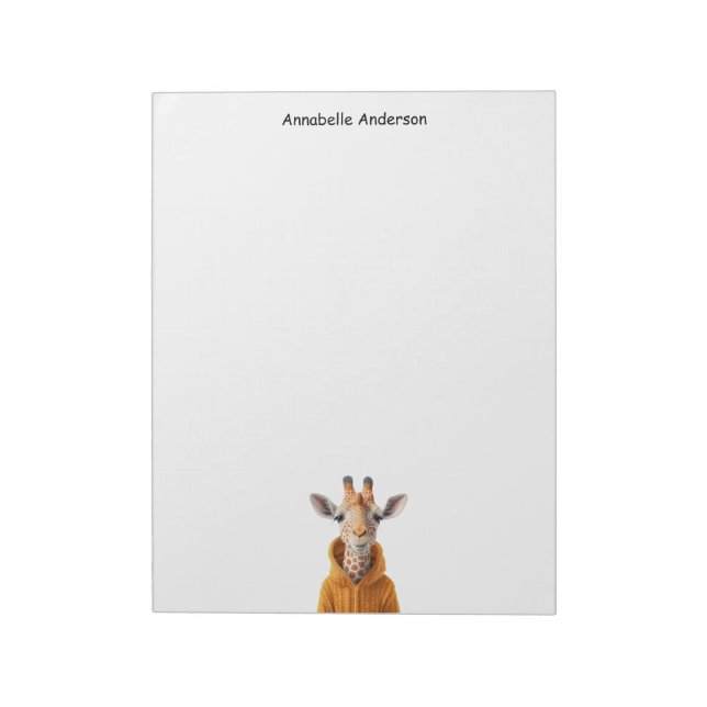 Curious Giraffe Notepad (Rotated)