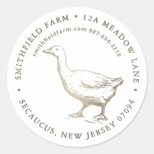 Curious Goose Farm or Business Label