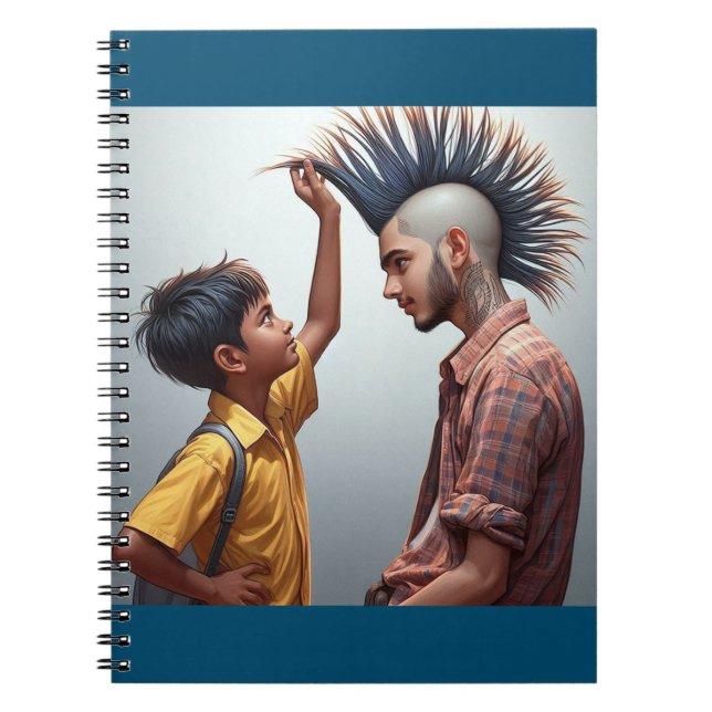 Curious Kid & Mohawk Notebook (Front)