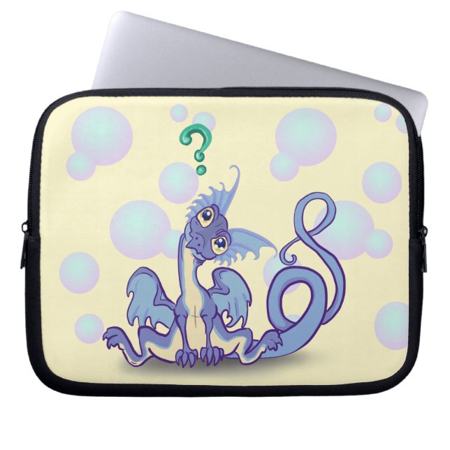 Curious lil Dragon~ Laptop Sleeve (Front)