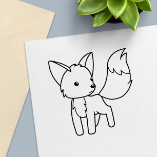 Curious Little Fox Colour Me Self-inking Stamp