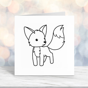 Curious Little Fox Colour Me Self-inking Stamp
