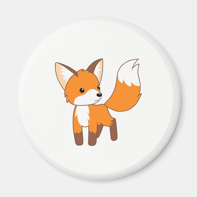 Curious Little Fox Magnet (Front)
