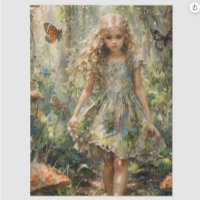 Curious Little Girl in a Whimsical Scene