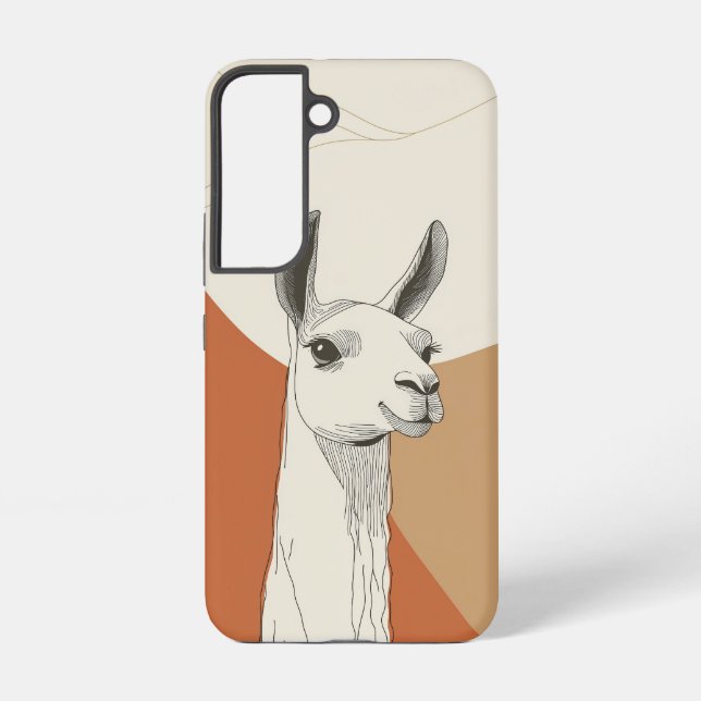 Curious Llama Minimalist Phone Case (Back)