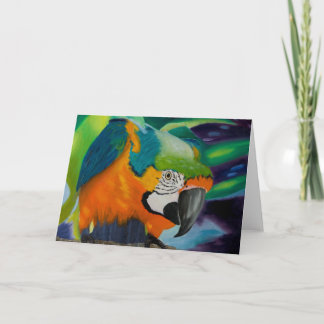 Curious Macaw Card