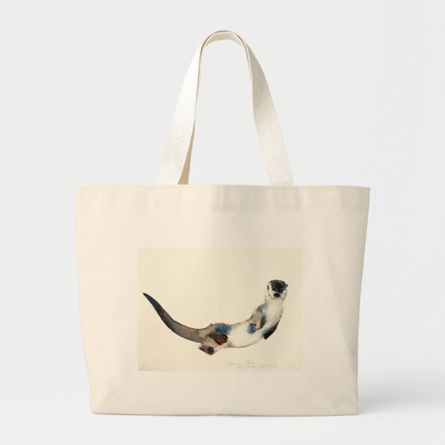 Curious Otter 2003 Large Tote Bag (Front)