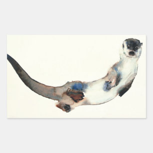 Curious Otter 2003 Rectangular Sticker
