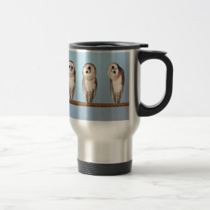 Curious owls travel mug