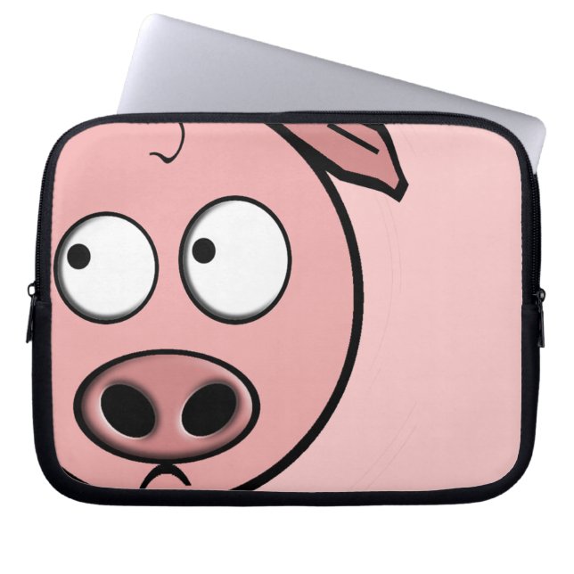Curious Pig Laptop Sleeve (Front)