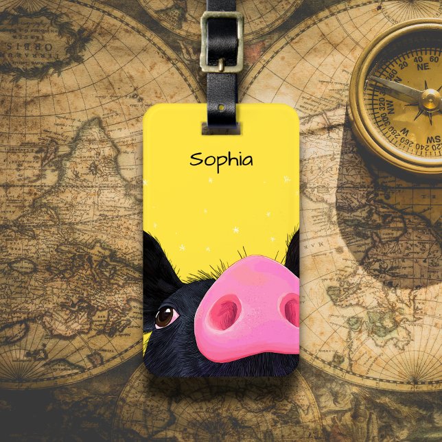 Curious Pig Luggage Tag (Creator Uploaded)