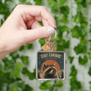 Curious Racoon Vintage  Key Ring