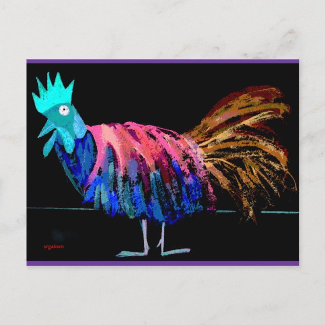 Curious Rooster #1 Postcard (Front)
