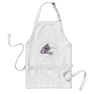 Curious Scottish Terrier Mine, all Mine Standard Apron