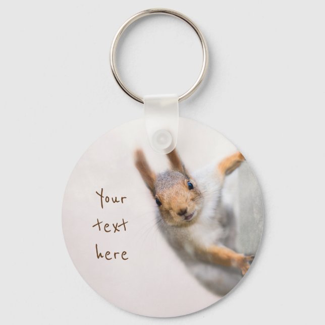 Curious squirrel key ring (Front)