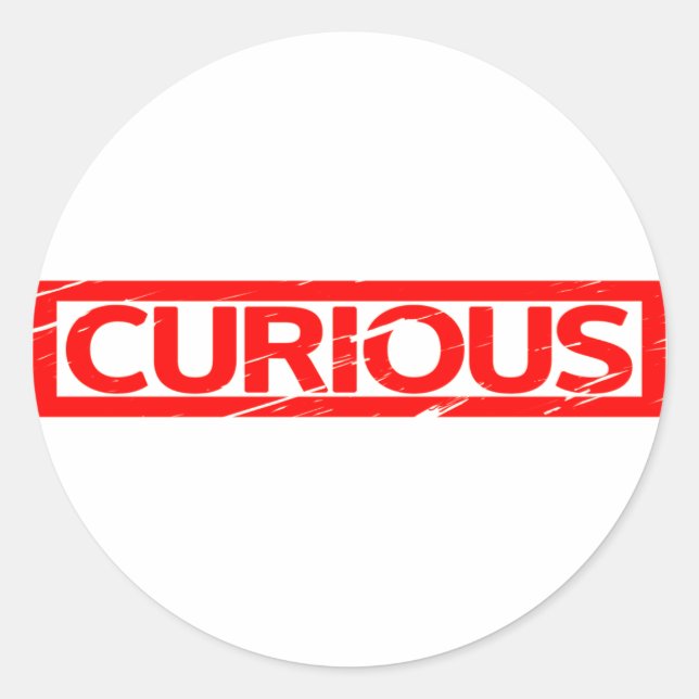 Curious Stamp Classic Round Sticker (Front)